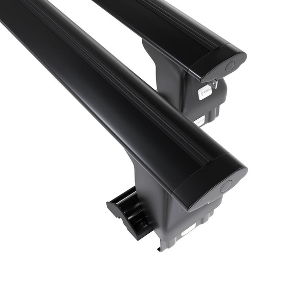 Portaequipajes de techo adecuadas para Ssangyong Korando SUV (2012-2019) - baca negra para coche - barras para techo de coche - sin puntos de montaje - aluminio