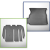 Conjunto de alfombrilla para maletero y alfombrillas para el interior del coche TPE para: Tesla Model X SUV (01.2021-....) - 7 plazas; tras la 2ª fila de asientos (3a fila abatible)