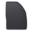 Alfombrillas de goma adecuadas para Ford Focus II Hatchback, Familiar, Berlina (2003-2011) - alfombras para coche - negro - 4 unidades