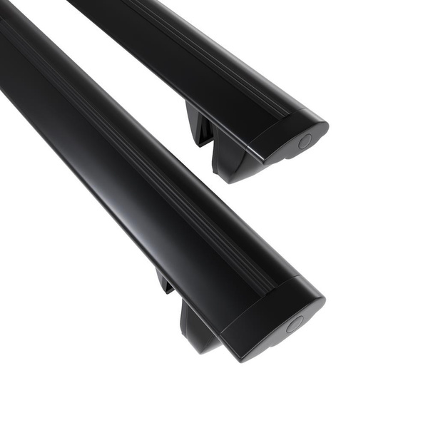 Portaequipajes de techo adecuadas para Ford Tourneo Connect II Monovolumen (2018-2022) - baca negra para coche - barras para techo de coche - railing integrado - aluminio