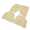 Alfombrillas de Velour adecuadas para Kia Sorento I SUV (2002-2009) - alfombras para coche - Premium color beige