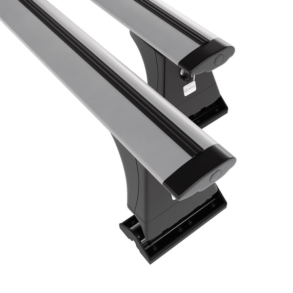 Portaequipajes de techo adecuadas para Peugeot 407 Berlina (2004-2010) - baca plata para coche - barras para techo de coche - puntos de montaje - aluminio