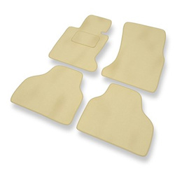 Alfombrillas de Velour adecuadas para BMW 7 IV E65/E66 Berlina (2001-2008) - alfombras para coche - Premium color beige