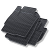 Alfombrillas de goma adecuadas para Peugeot 4007 SUV (2007-2012) - alfombras para coche - negro - 4 unidades
