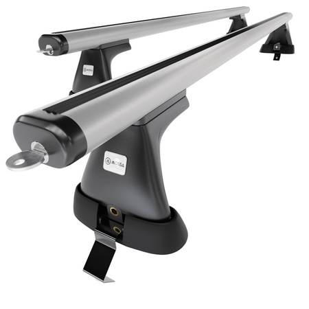 Portaequipajes de techo adecuadas para Ford Mondeo mk V Berlina (2014-2022) - baca plata para coche - barras para techo de coche - sin puntos de montaje - aluminio