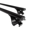 Portaequipajes de techo adecuadas para Seat Altea XL Monovolumen (2006-2015) - baca negra para coche - barras para techo de coche - railing integrado - aluminio