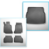 Conjunto de alfombrilla para maletero y alfombrillas para el interior del coche TPE para: Mercedes-Benz Classe C W205 Familiar (10.2014-02.2021)