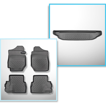 Conjunto de alfombrilla para maletero y alfombrillas para el interior del coche 