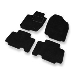 Alfombrillas de Velour adecuadas para Toyota RAV4 III SUV (2005-2012) - alfombras para coche - Premium color negro