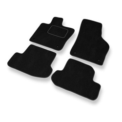 Alfombrillas de Velour adecuadas para Volkswagen Beetle III Hatchback, Cabrio (2011-2019) - alfombras para coche - Premium color negro