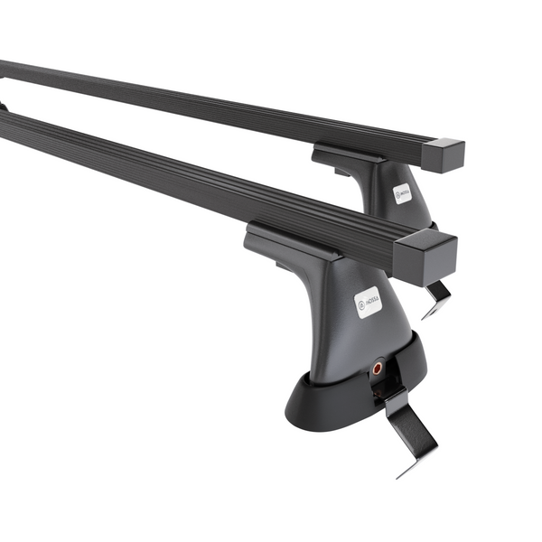 Portaequipajes de techo adecuadas para Opel Astra K mk V Sports Tourer (2016-2022) - baca negra para coche - barras para techo de coche - sin puntos de montaje - acero