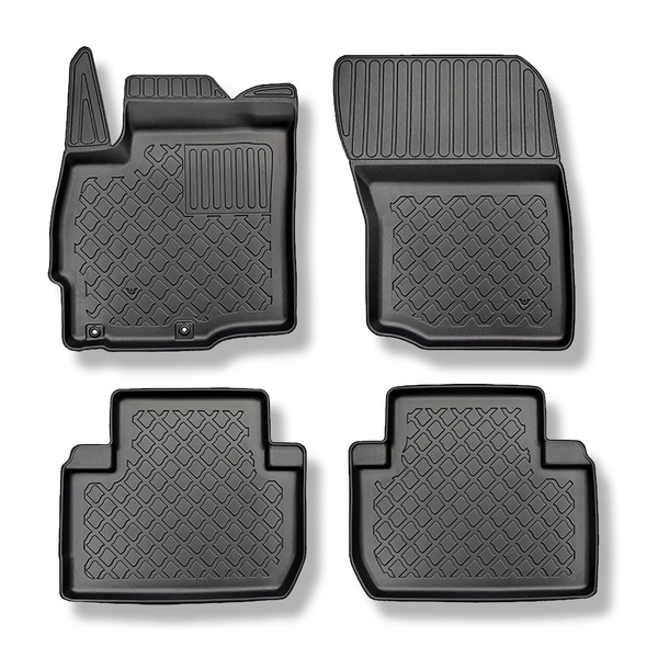 Alfombrillas de TPE adecuadas para Mitsubishi Outlander III SUV (09.2012-10.2021) - no adecuado para versión híbrida; sin la tercera fila - alfombras para coche