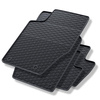 Alfombrillas de goma adecuadas para Citroen C4 Hatchback (2001-2010) - alfombras para coche - negro - 4 unidades