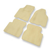 Alfombrillas de Velour adecuadas para Kia Shuma II Hatchback, Berlina (2001-2005) - alfombras para coche - Premium color beige