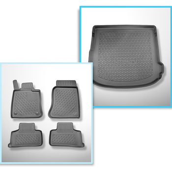 Conjunto de alfombrilla para maletero y alfombrillas para el interior del coche 