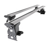 Portaequipajes de techo adecuadas para Seat Mii Hatchback (2012-2019) - baca plata para coche - barras para techo de coche - sin puntos de montaje - aluminio