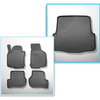 Conjunto de alfombrilla para maletero y alfombrillas para el interior del coche TPE para: Skoda Octavia II Familiar (2004-04.2013) - parte inferior del maletero; también versión Scout y Tracción en 4 ruedas
