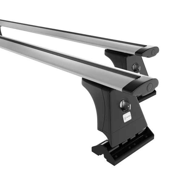 Portaequipajes de techo adecuadas para Peugeot 407 Berlina (2004-2010) - baca plata para coche - barras para techo de coche - puntos de montaje - aluminio