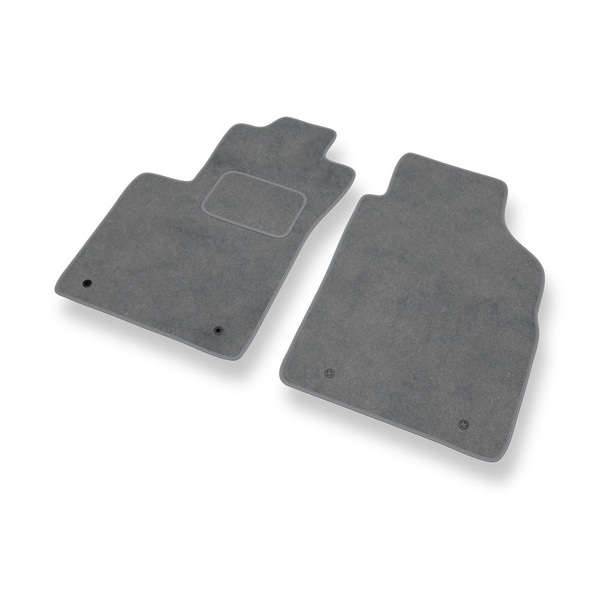 Alfombrillas de Velour adecuadas para Fiat 500 Hatchback (2012-....) - alfombras para coche - Premium color gris