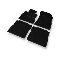Alfombrillas de Velour adecuadas para Nissan Note E12 Hatchback (2013-2016) - alfombras para coche - Premium color negro