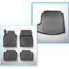 Conjunto de alfombrilla para maletero y alfombrillas para el interior del coche TPE para: Mazda 3 IV BP Berlina (03.2019-....)