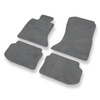 Alfombrillas de Velour adecuadas para BMW 5 F10, F11 Berlina, Touring (2010-2013) - alfombras para coche - Premium color gris