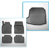 Conjunto de alfombrilla para maletero y alfombrillas para el interior del coche TPE para: Mazda 3 IV BP Berlina (03.2019-....)