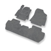 Alfombrillas de Velour adecuadas para Citroen Berlingo II Furgoneta (2008-2018) - alfombras para coche - Premium color gris