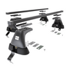 Portaequipajes de techo adecuadas para Skoda Octavia mk II Liftback (2009-2012) - baca negra para coche - barras para techo de coche - sin puntos de montaje - acero