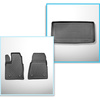 Conjunto de alfombrilla para maletero y alfombrillas para el interior del coche TPE para: Ford Tourneo Custom Furgonetaeta (02.2018-06.2023)