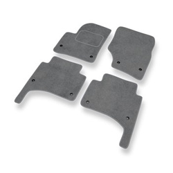 Alfombrillas de Velour adecuadas para Volkswagen Touareg I SUV (2002-2010) - alfombras para coche - Premium color gris