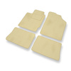 Alfombrillas de Velour adecuadas para Renault Thalia I Berlina (2001-2008) - alfombras para coche - Premium color beige