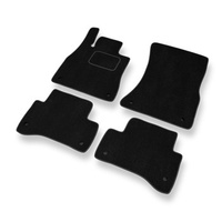 Alfombrillas de Velour adecuadas para Mercedes-Benz Classe S W222 (versión larga) (2013-2019) - alfombras para coche - Premium color negro