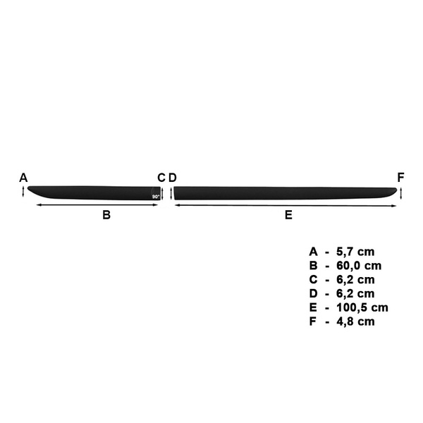 Protectores laterales negros para el coche Honda CR-V SUV (2007-2009)