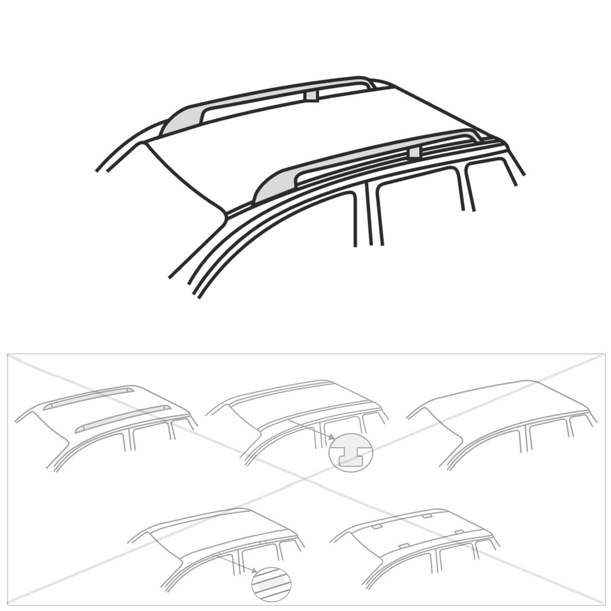 Portaequipajes de techo adecuadas para Citroen Berlingo mk II Furgoneta  (2008-2018) - baca para coche - barras para techo de coche- puntos de  montaje - acero acero