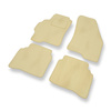 Alfombrillas de Velour adecuadas para Ford Mondeo II Hatchback, Familiar, Berlina (1996-2000) - alfombras para coche - Premium color beige