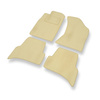 Alfombrillas de Velour adecuadas para Toyota 4Runner IV SUV (2003-2023) - alfombras para coche - Premium color beige