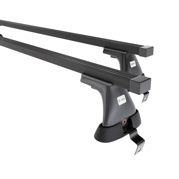 Portaequipajes de techo adecuadas para Skoda Rapid Spaceback Hatchback (2014-2019) - baca negra para coche - barras para techo de coche - sin puntos de montaje - acero