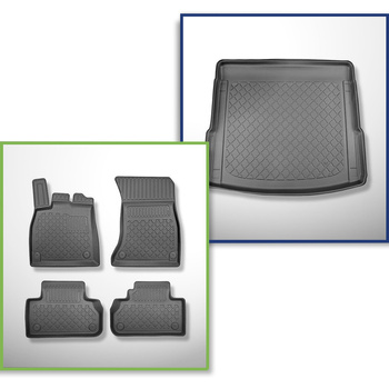 Conjunto de alfombrilla para maletero y alfombrillas para el interior del coche 