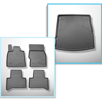 Conjunto de alfombrilla para maletero y alfombrillas para el interior del coche 