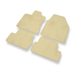Alfombrillas de Velour adecuadas para Nissan Qashqai I Crossover (2007-2013) - alfombras para coche - Premium color beige