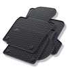 Alfombrillas de goma adecuadas para Volkswagen Golf VI Hatchback, Cabrio, Variant (2008-2016) - alfombras para coche - negro - 4 unidades