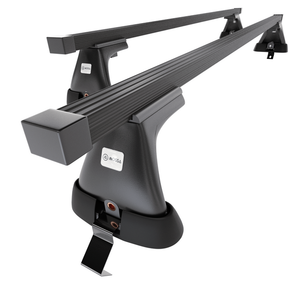 Portaequipajes de techo adecuadas para Skoda Fabia mk III Hatchback (2015-2021) - baca negra para coche - barras para techo de coche - sin puntos de montaje - acero