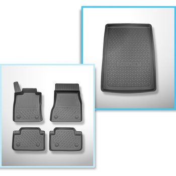 Conjunto de alfombrilla para maletero y alfombrillas para el interior del coche 