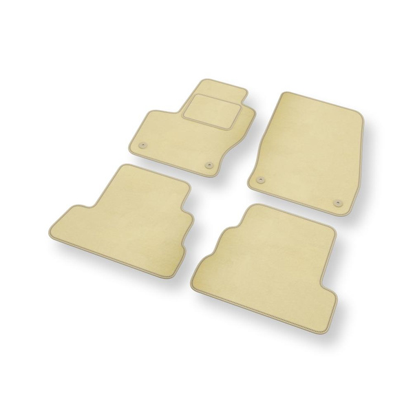 Alfombrillas de Velour adecuadas para Ford Kuga II SUV (2013-2019) - alfombras para coche - Premium color beige