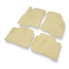 Alfombrillas de Velour adecuadas para Kia Optima I Berlina (2000-2005) - alfombras para coche - Premium color beige