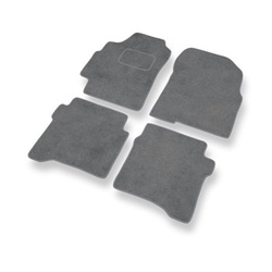 Alfombrillas de Velour adecuadas para Nissan Primera III P12 Familiar, Liftback, Berlina (2002-2008) - alfombras para coche - Premium color gris