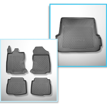 Conjunto de alfombrilla para maletero y alfombrillas para el interior del coche 