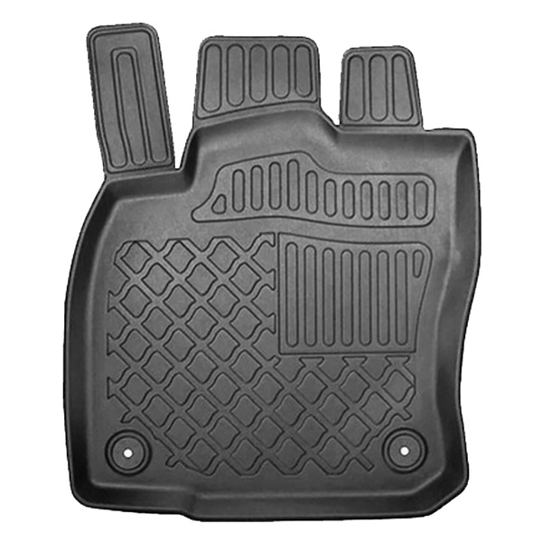 Conjunto de alfombrilla para maletero y alfombrillas para el interior del coche TPE para: Skoda Karoq SUV (11.2017-....) - parte superior maletero; con rueda de repuesto completa; base móvil en la posición más alta