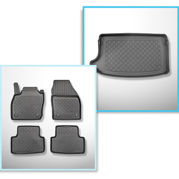 Conjunto de alfombrilla para maletero y alfombrillas para el interior del coche 